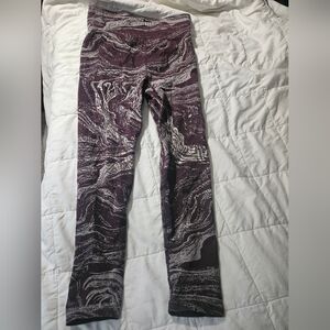 Purple and Gray Patterned Leggings
